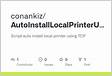 Script to auto install a local printer using tcpi